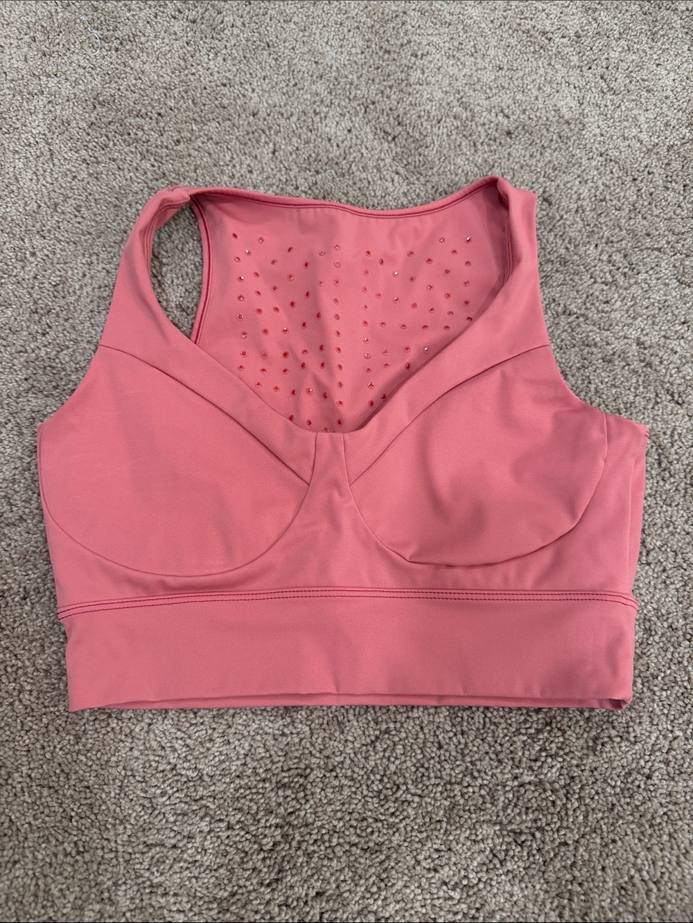 High-Comfort Pink Supportive Sports Bra